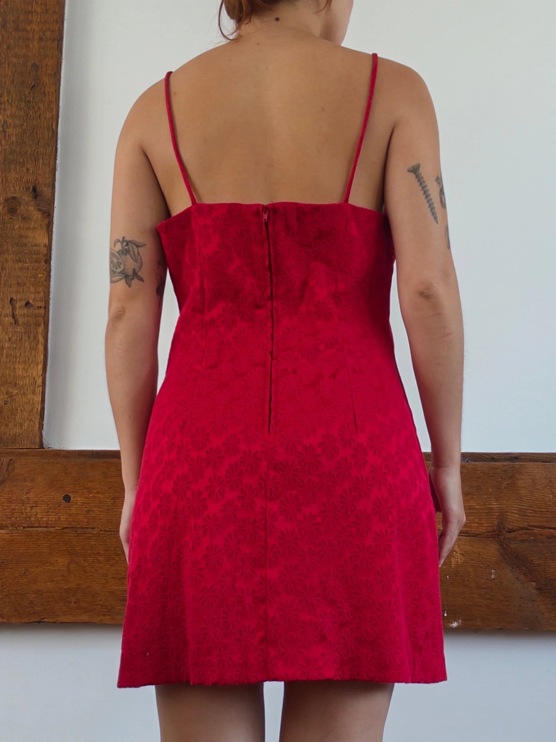 90s Square Neck Mini Dress