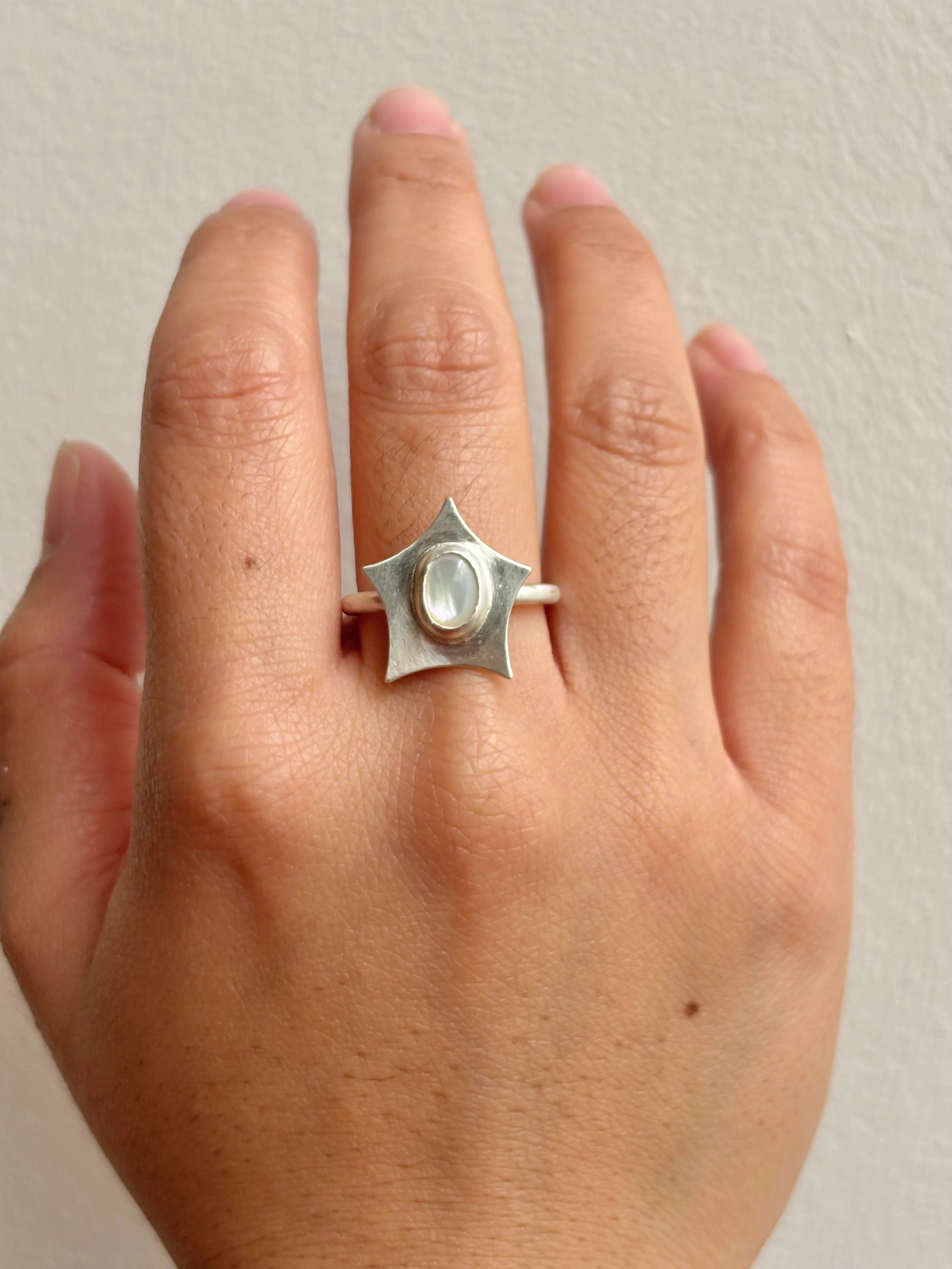 Mother of Pearl Star Ring