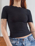90s Black Textured Tee