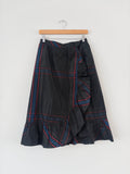 Plaid Ruffle Midi