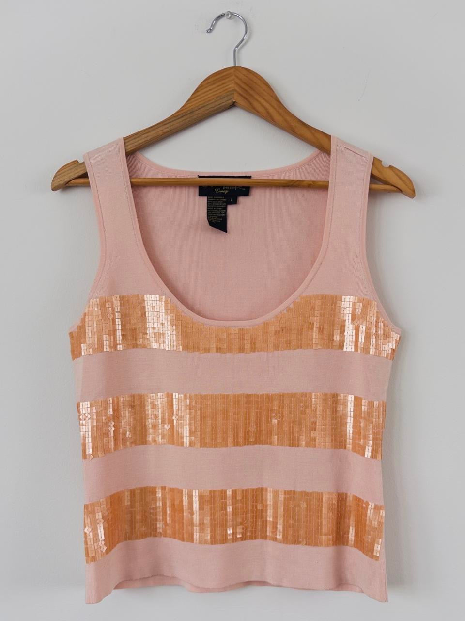 90s Pink Sequin Tank