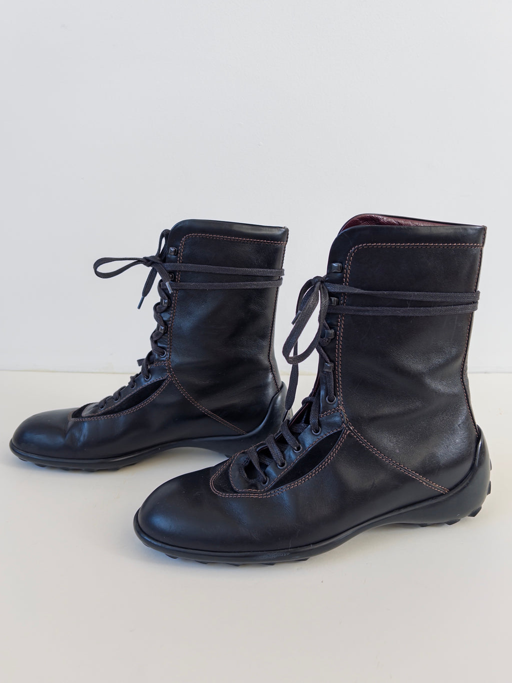 Leather Lace Up Boots