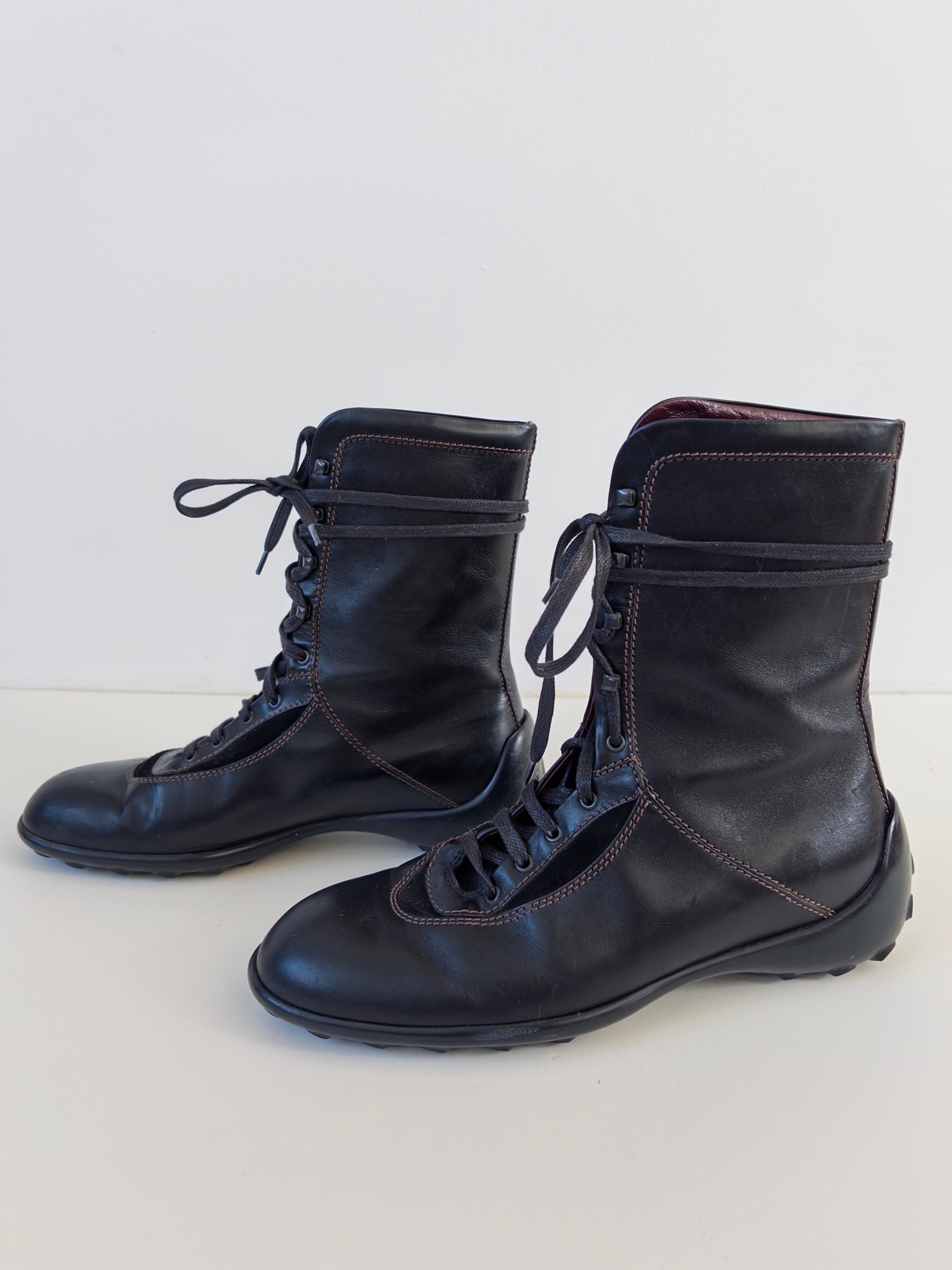 Leather Lace Up Boots