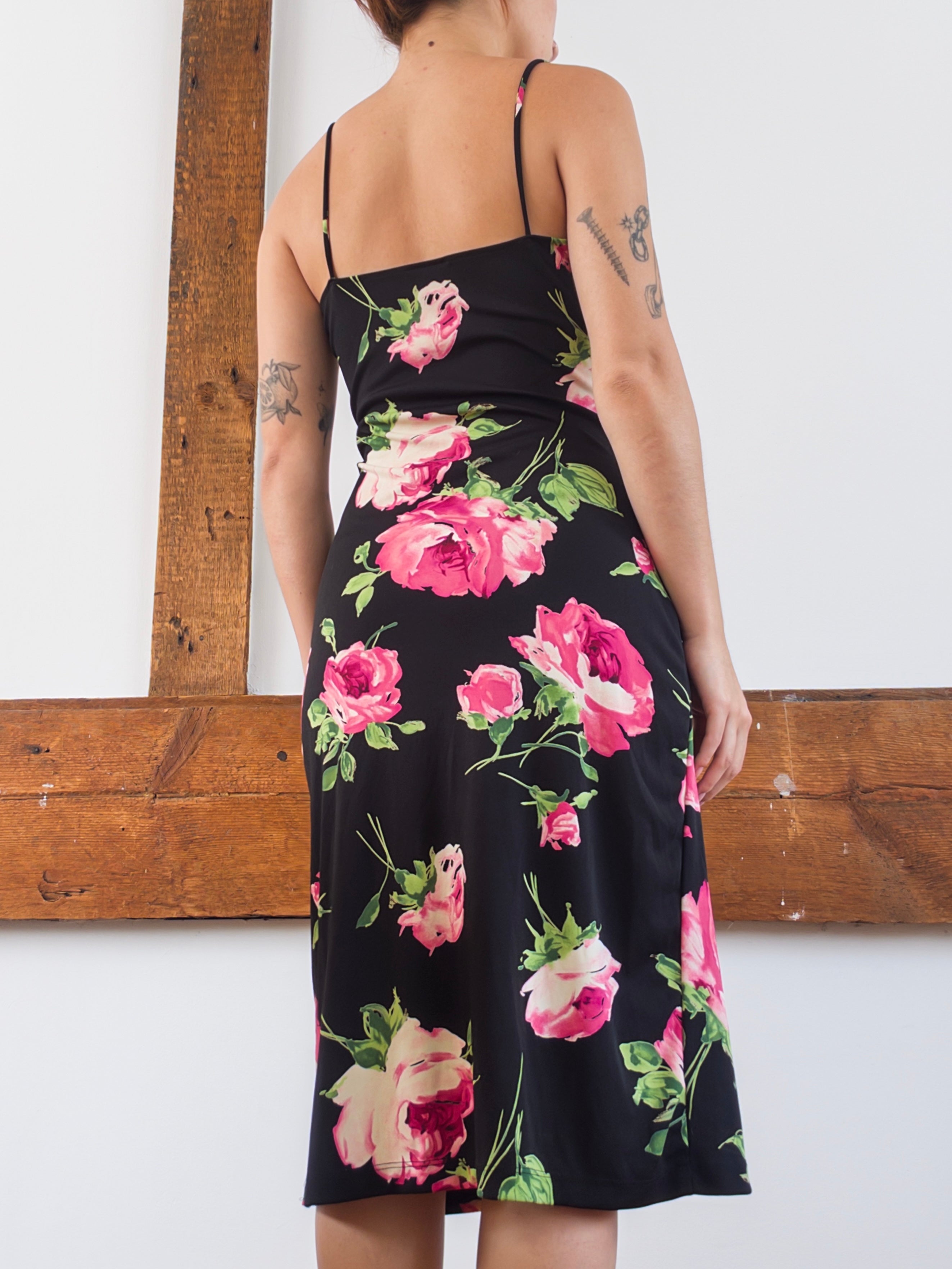 Floral Cowl Dress