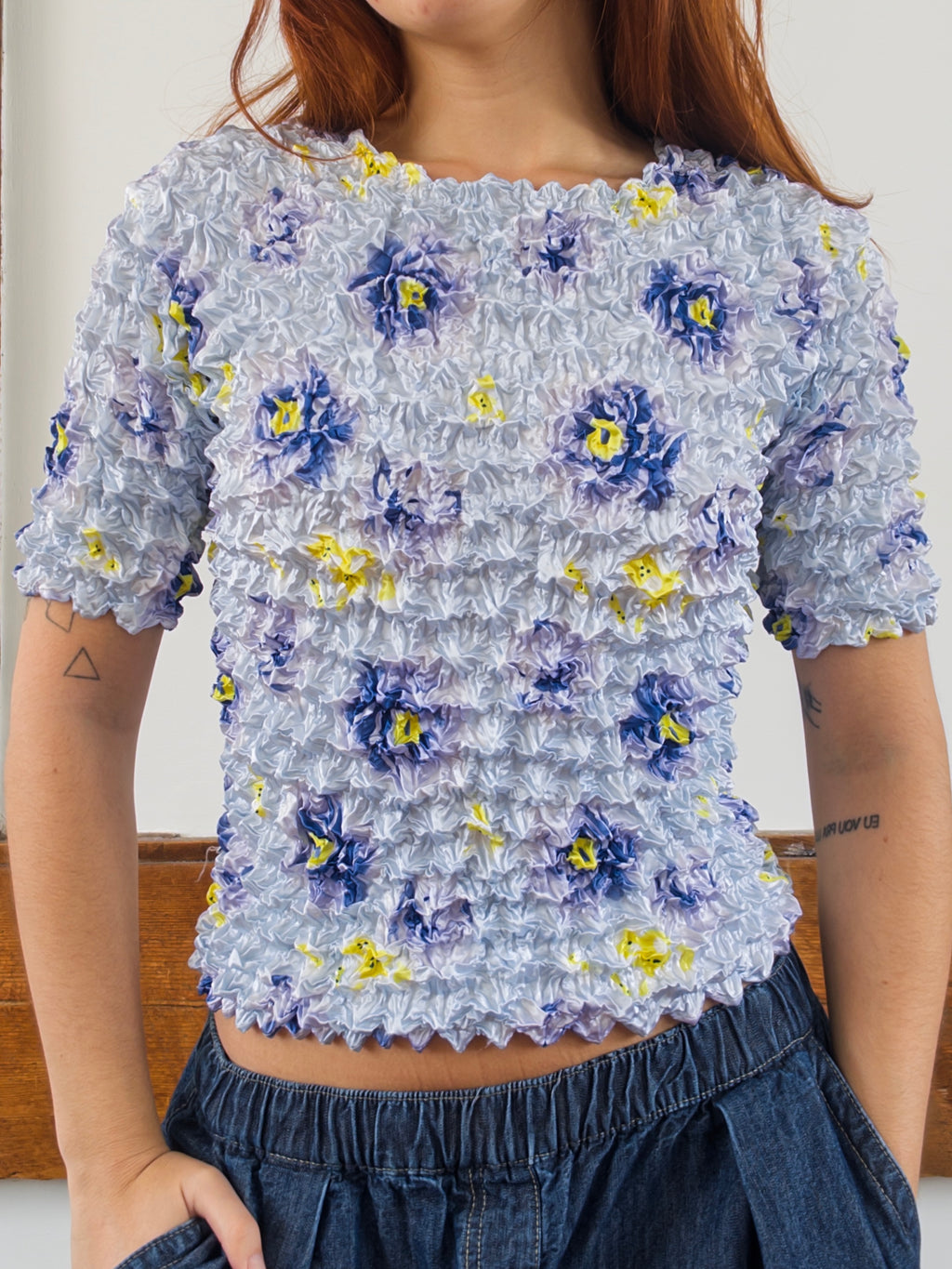 Blue Popcorn Top