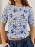Blue Popcorn Top