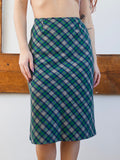 Green Plaid Midi