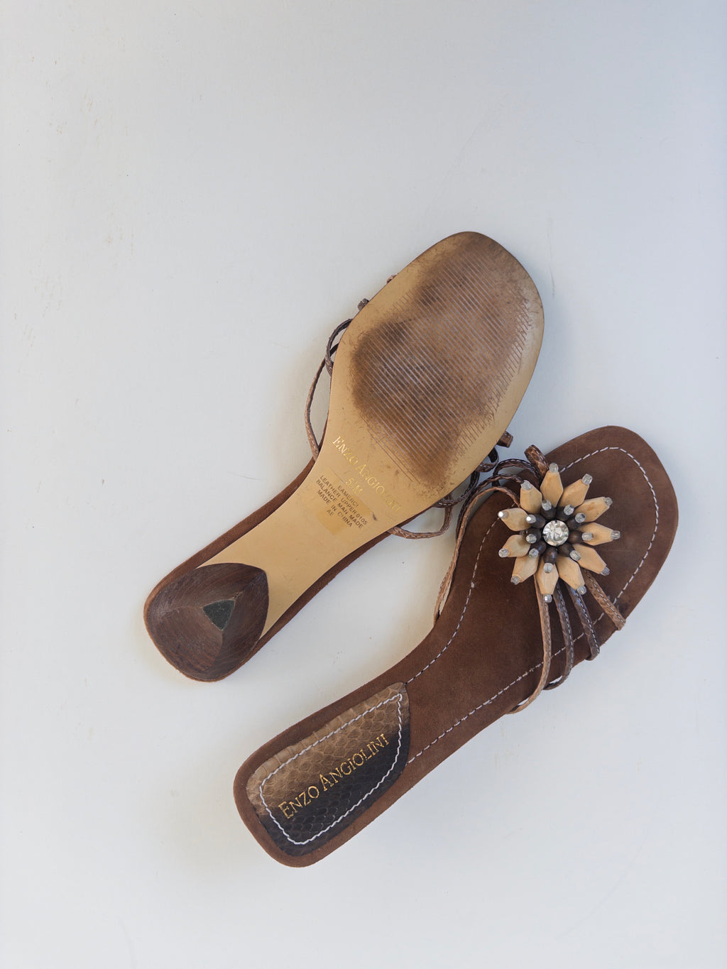 Leather Beaded Sandals