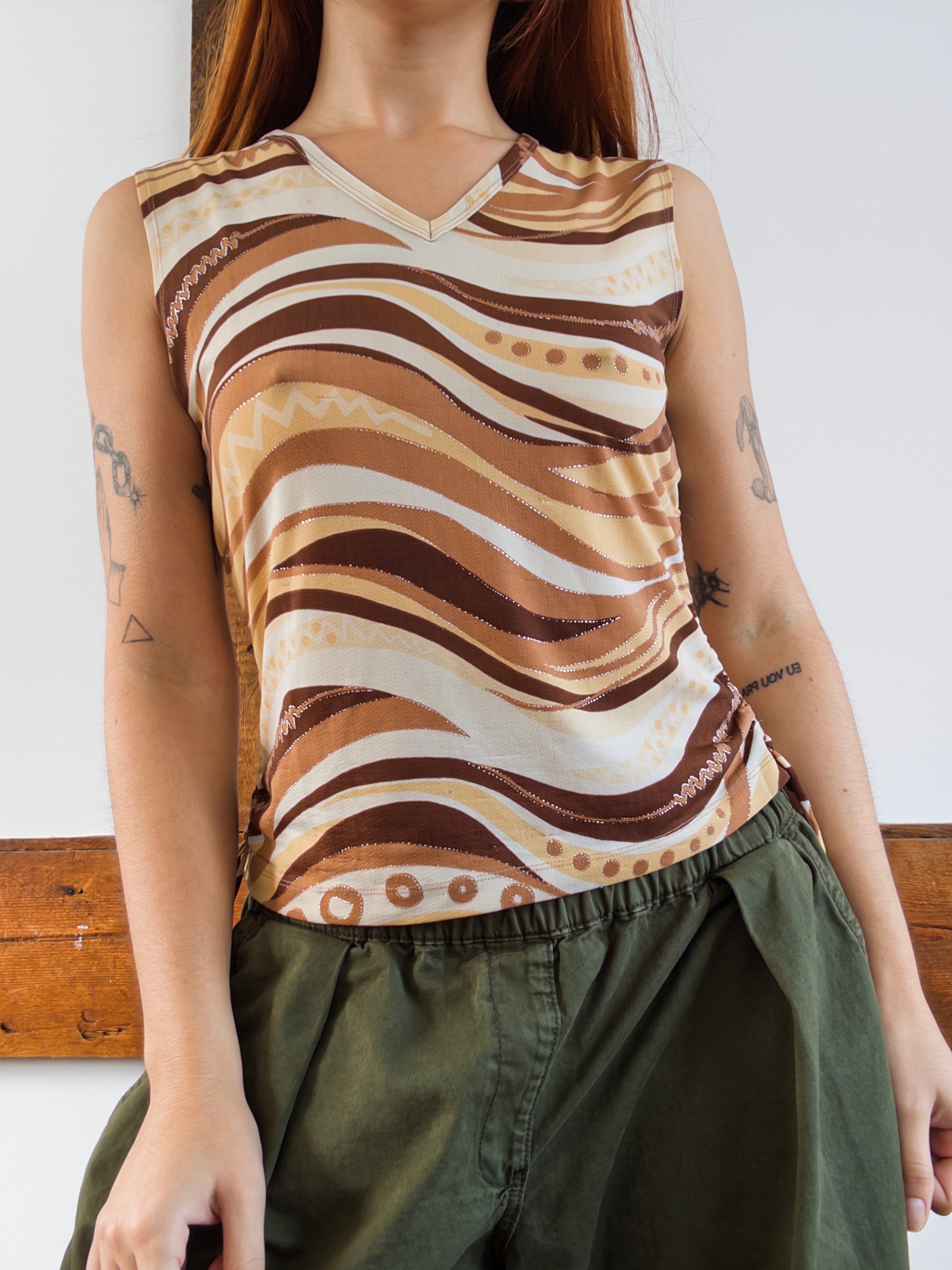 Brown Swirl Tank