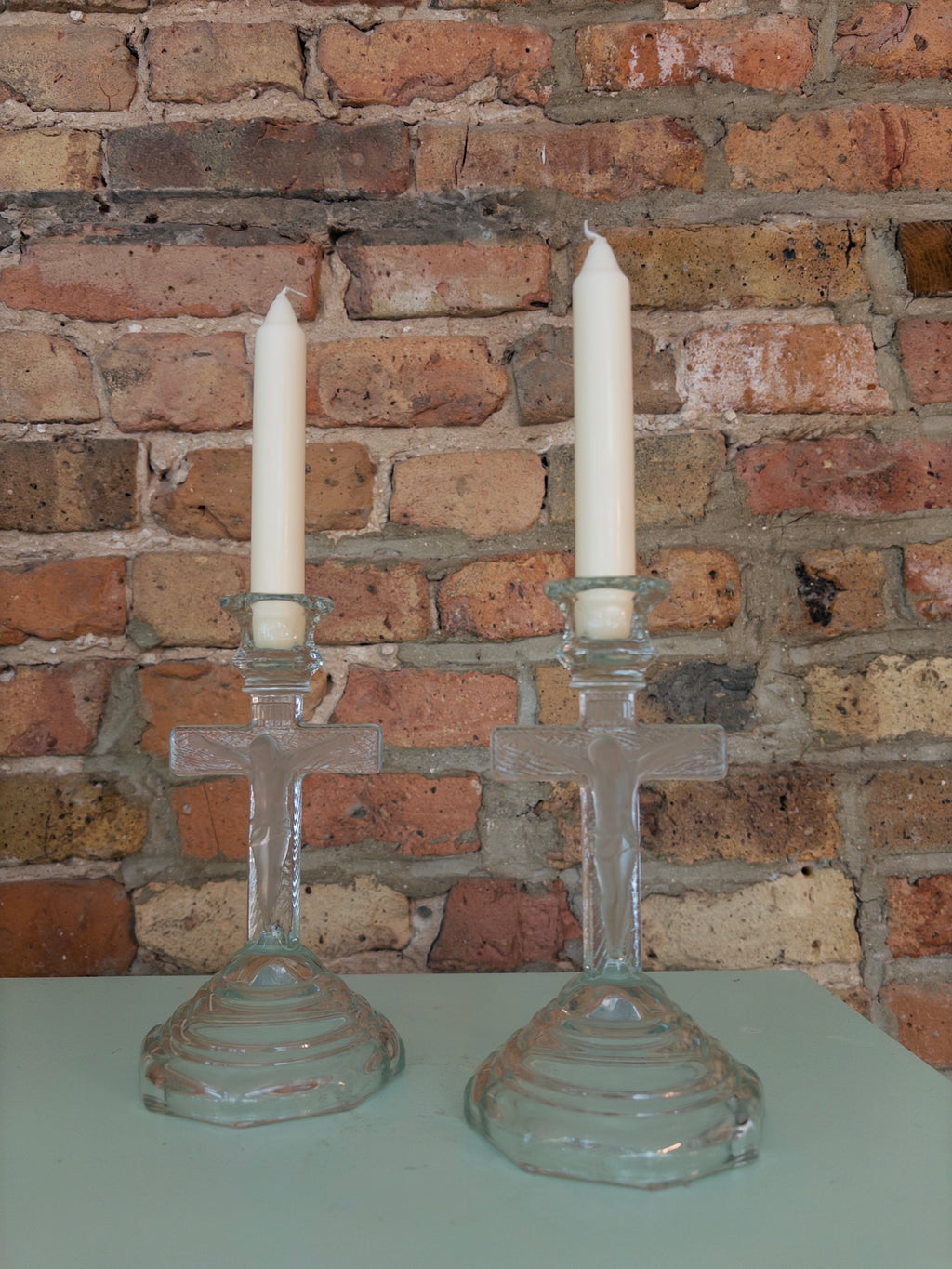 Crucifix Candlestick Holders