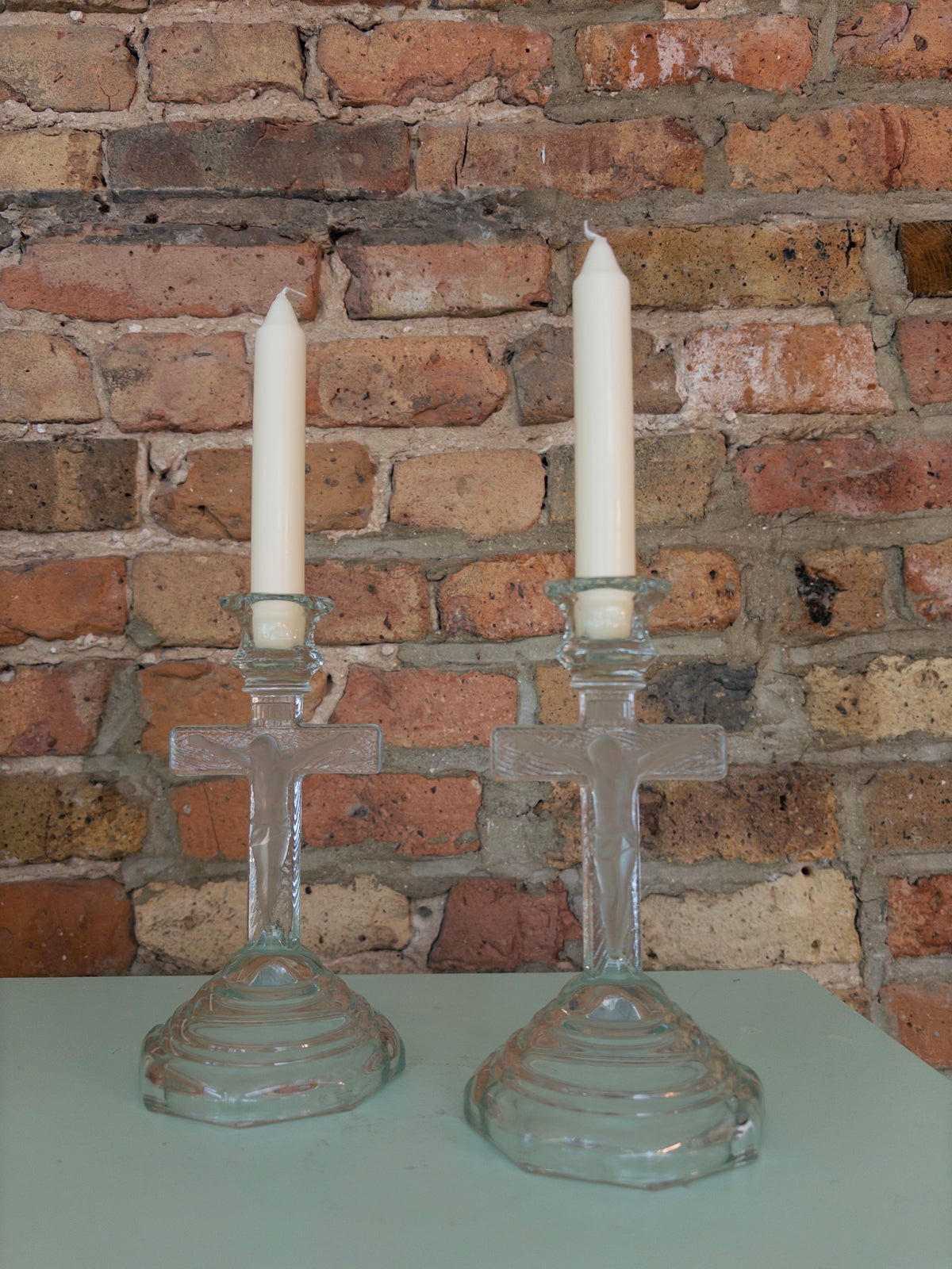Crucifix Candlestick Holders
