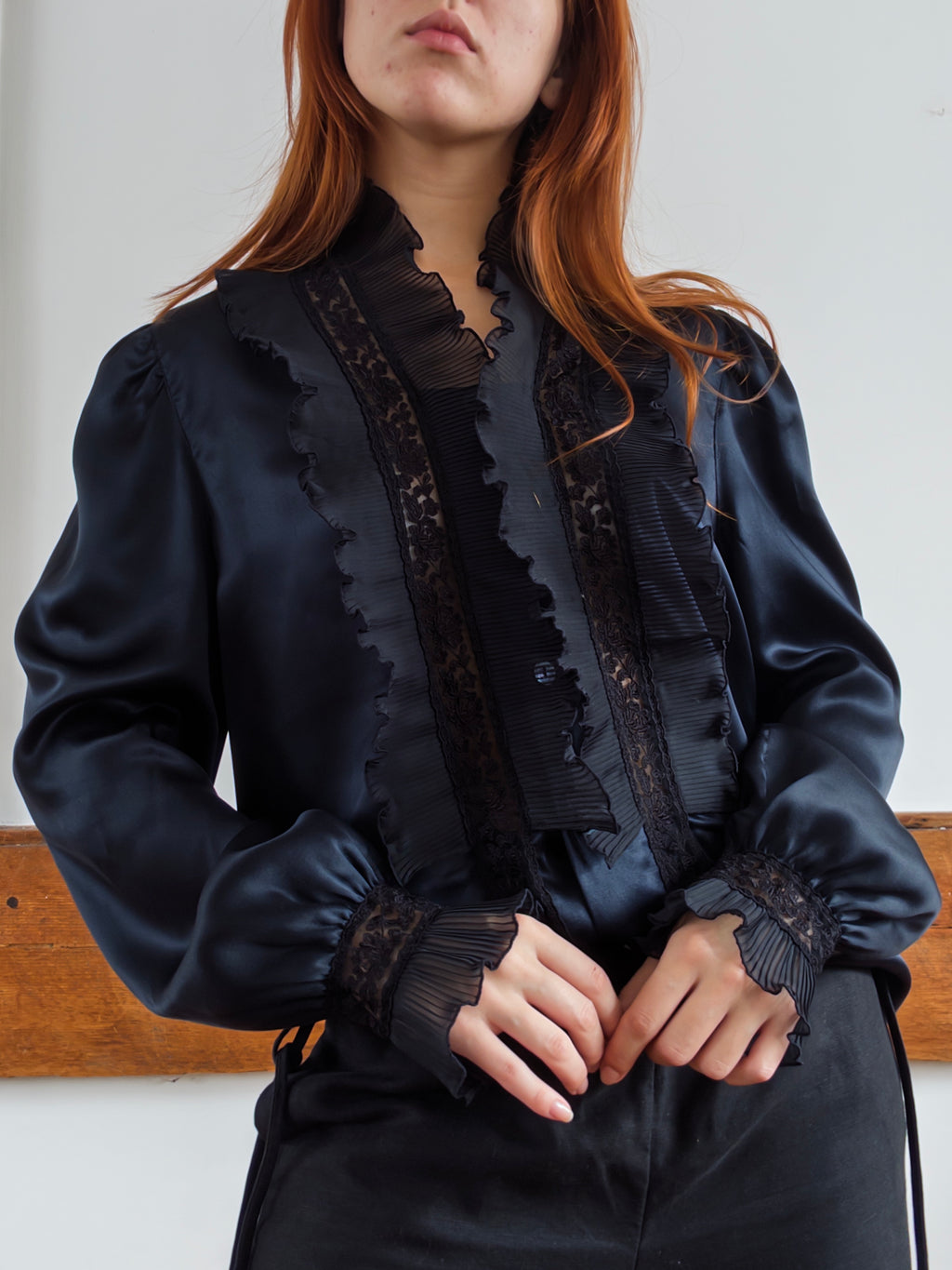 Silk Ruffle Blouse
