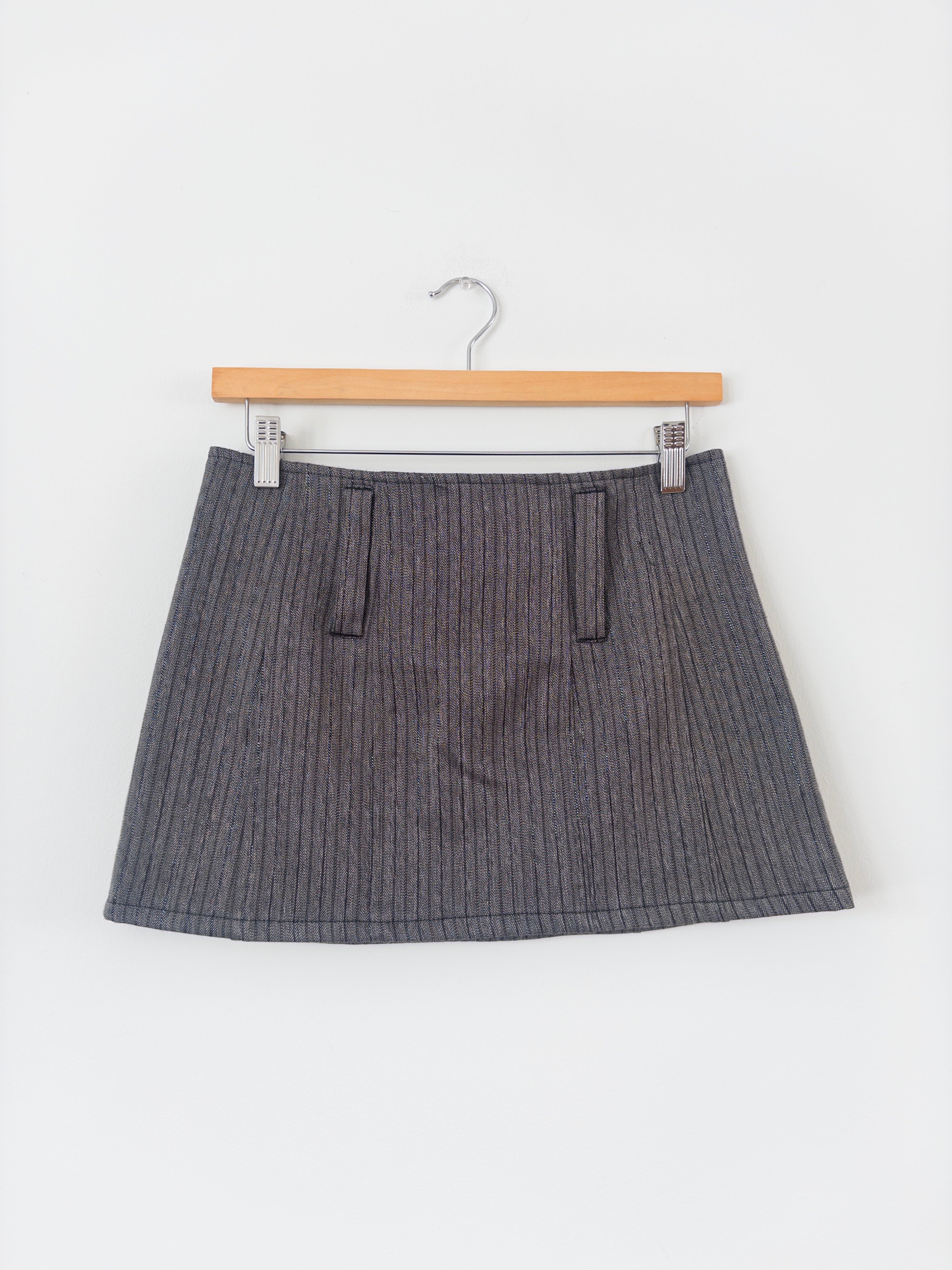 Pinstripe Micro Mini Skirt