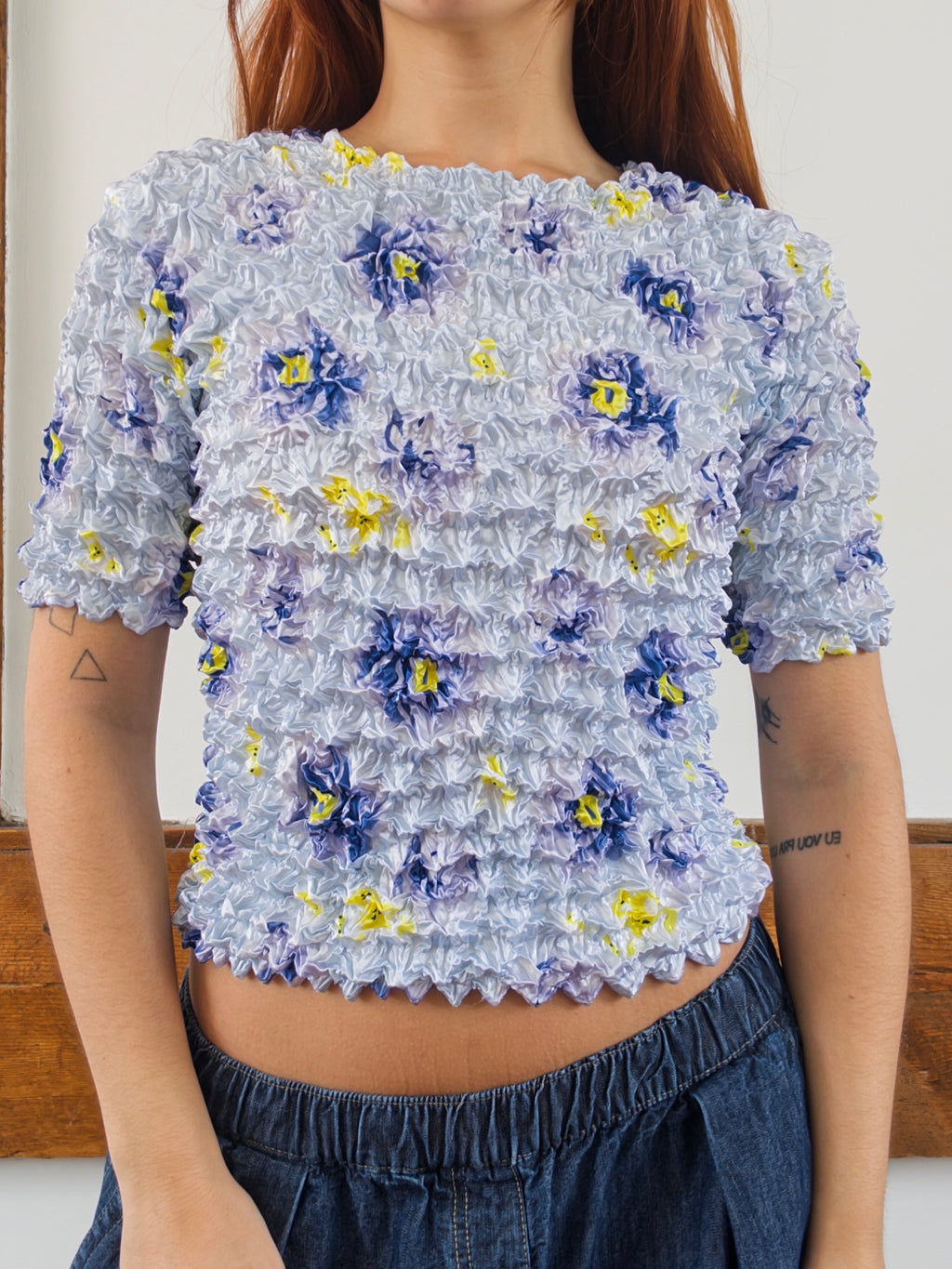 Blue Popcorn Top
