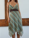 Striped Tie-Back Dress