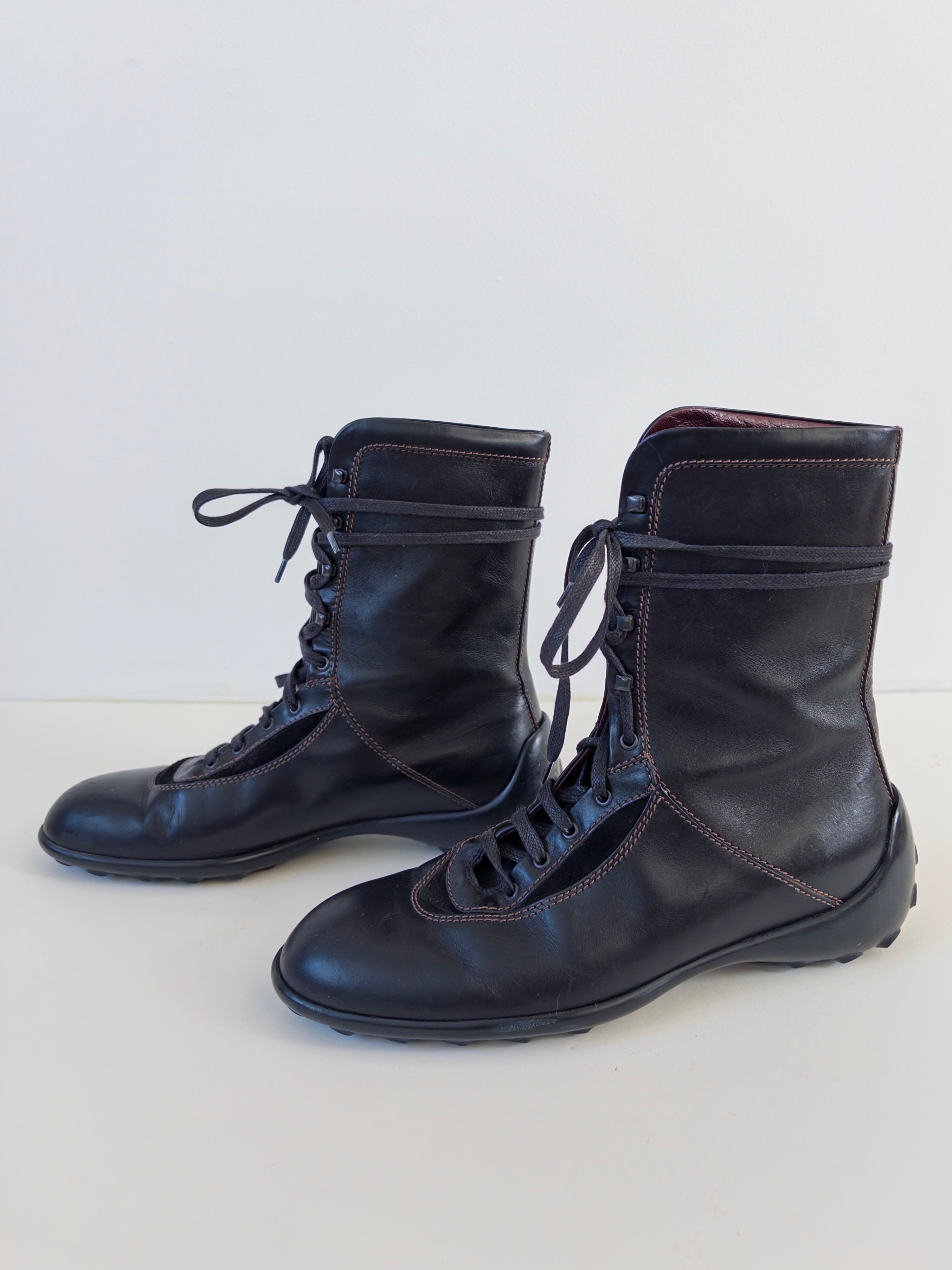 Leather Lace Up Boots