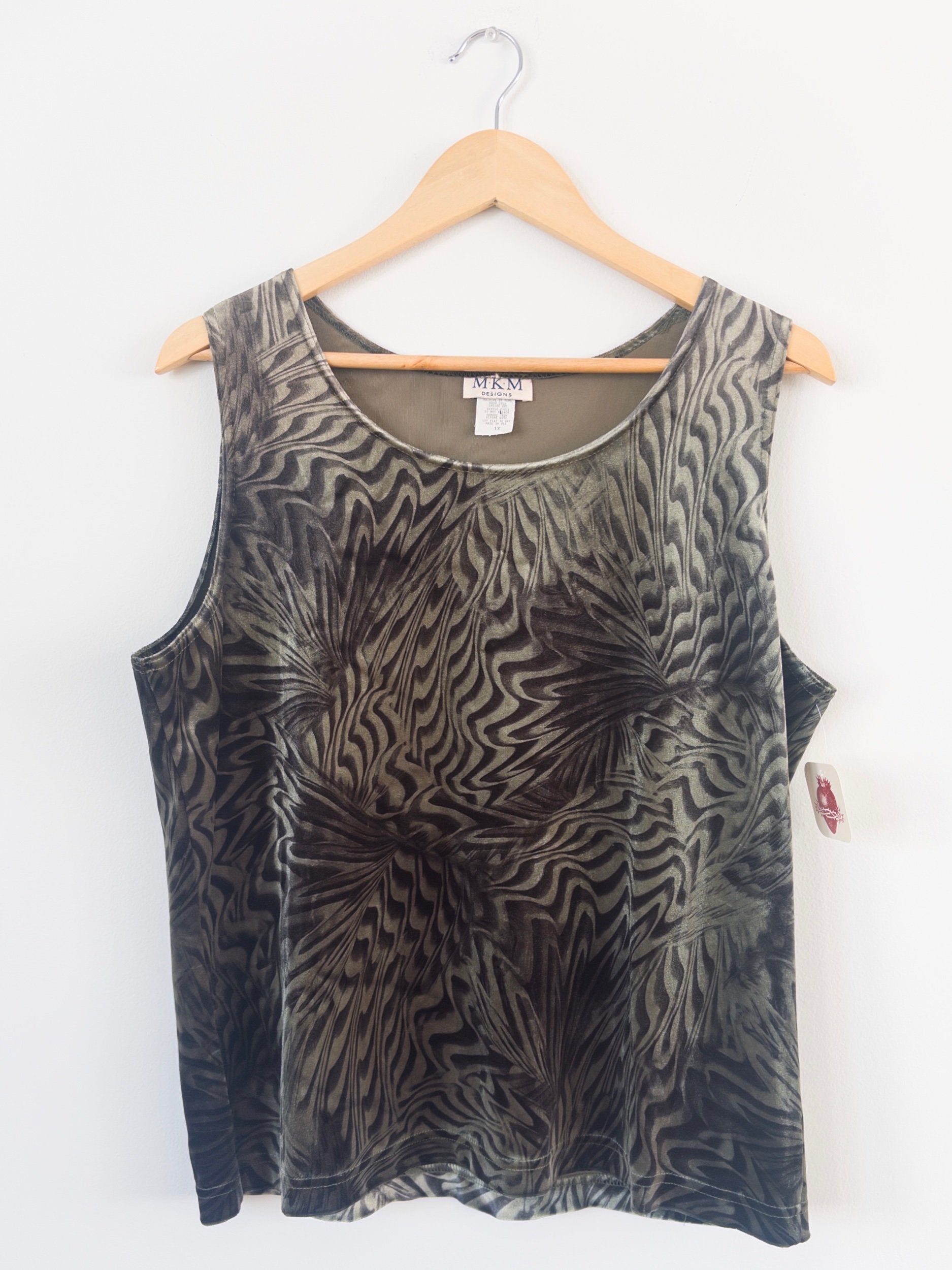 Green Wavy Tank
