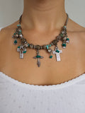 Turquoise Crucifix Necklace