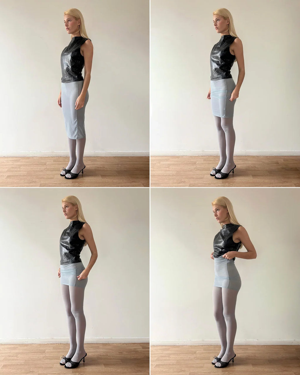 Skirted Tights - Blue