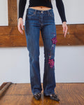 Floral Appliqué Jeans