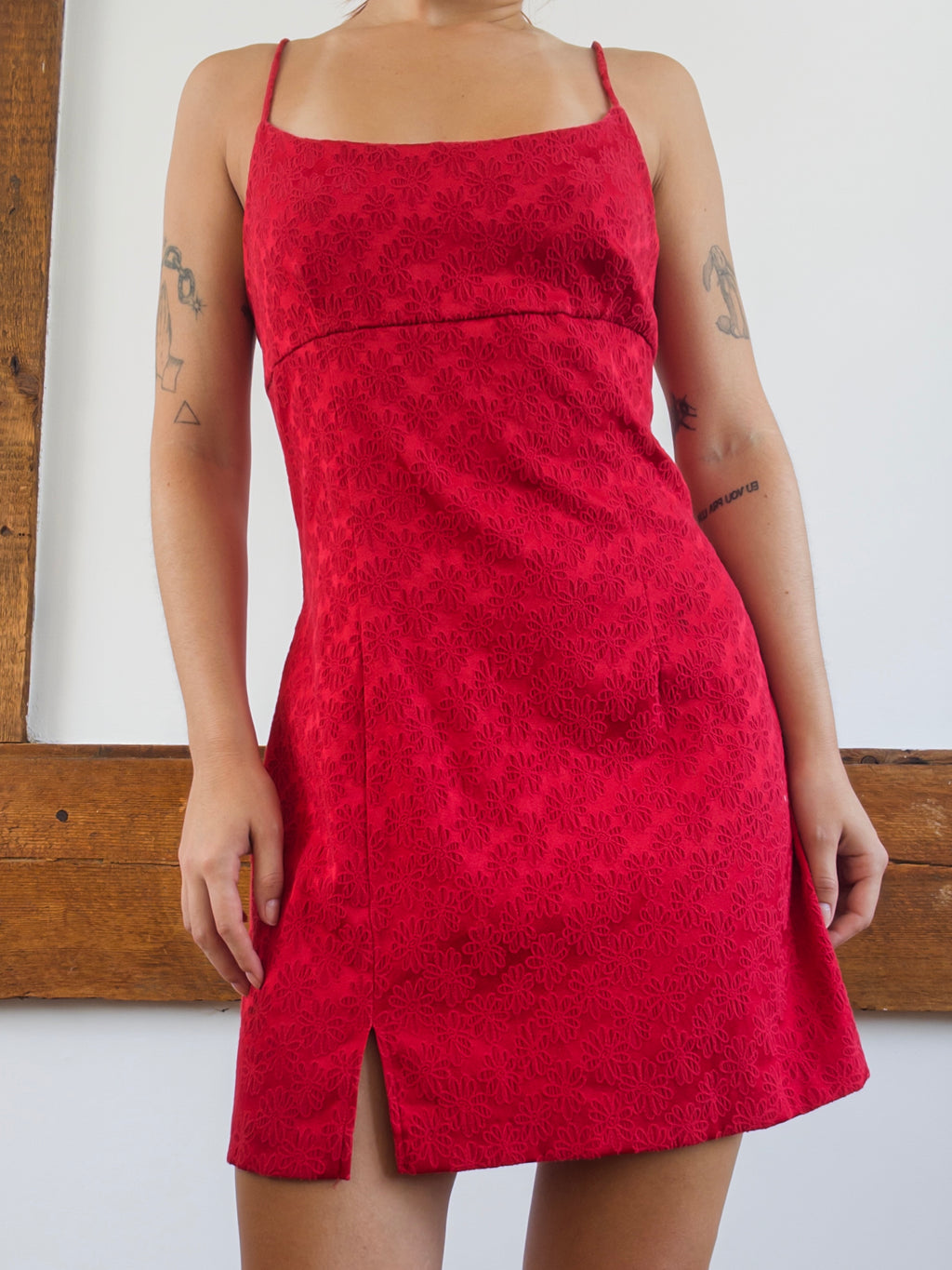 90s Square Neck Mini Dress