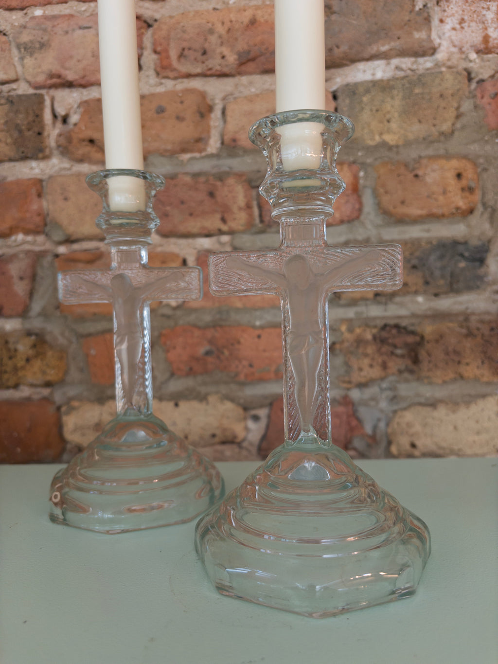 Crucifix Candlestick Holders