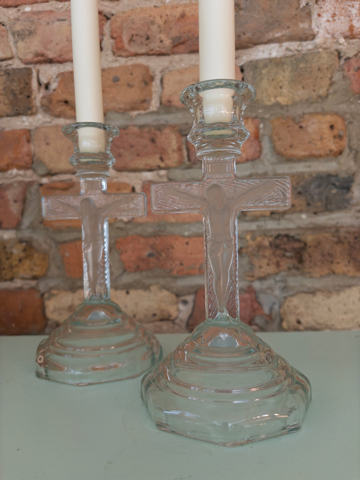 Crucifix Candlestick Holders