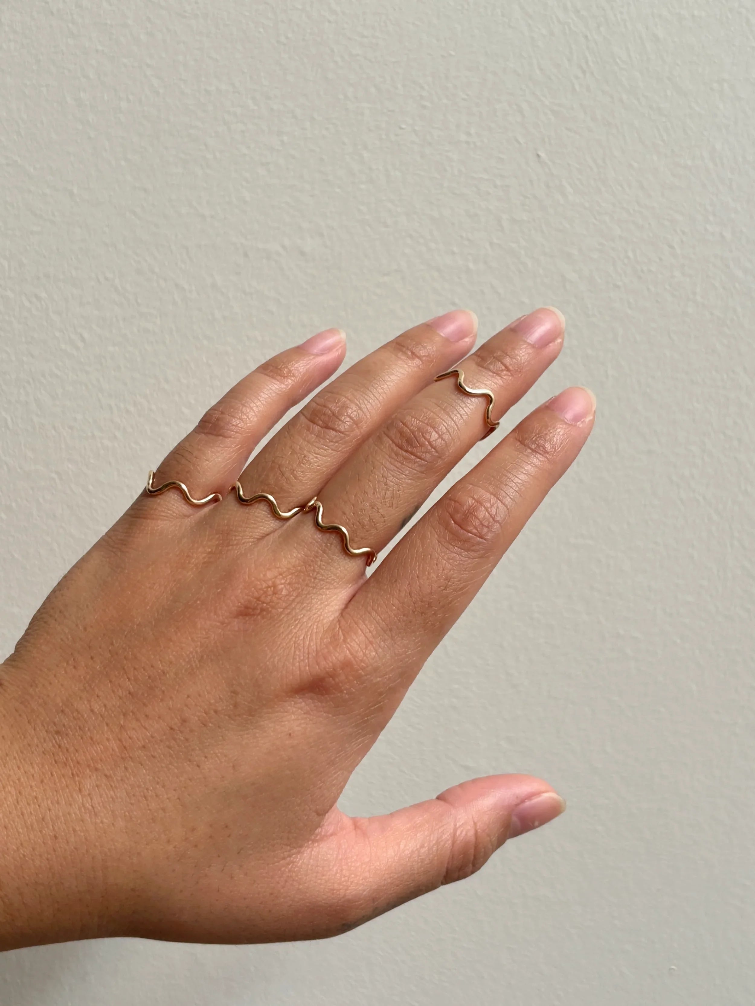 Thick Gold Squiggle Ring
