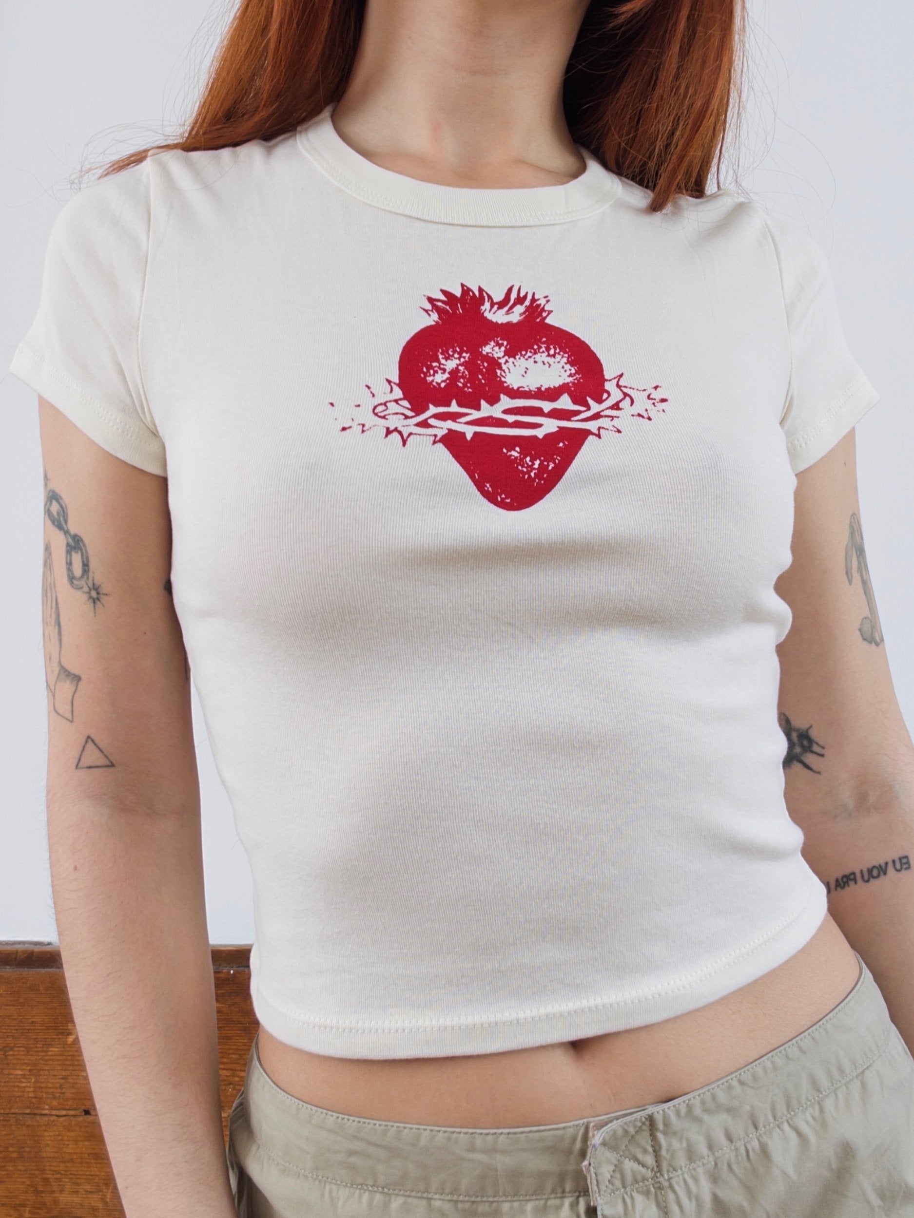 Logo Baby Tee Cream