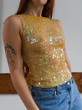 Sequin Crochet Tank