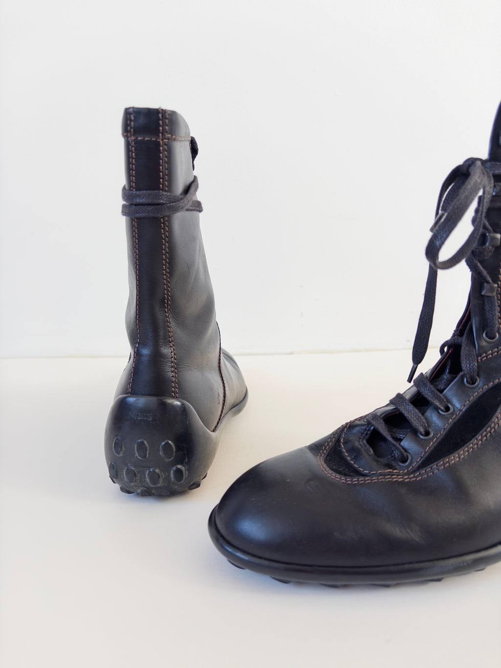 Leather Lace Up Boots