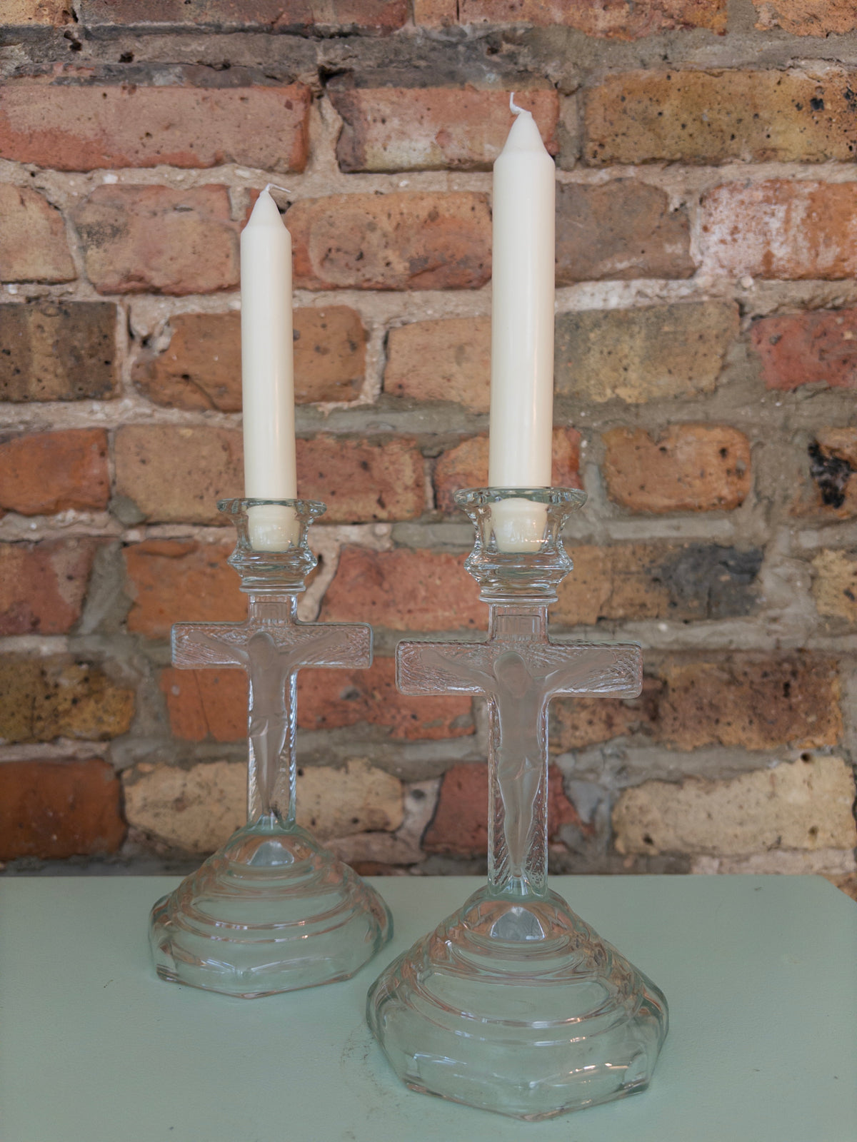 Crucifix Candlestick Holders