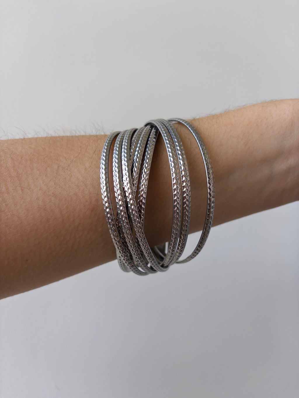 Silver Multi-Bangle