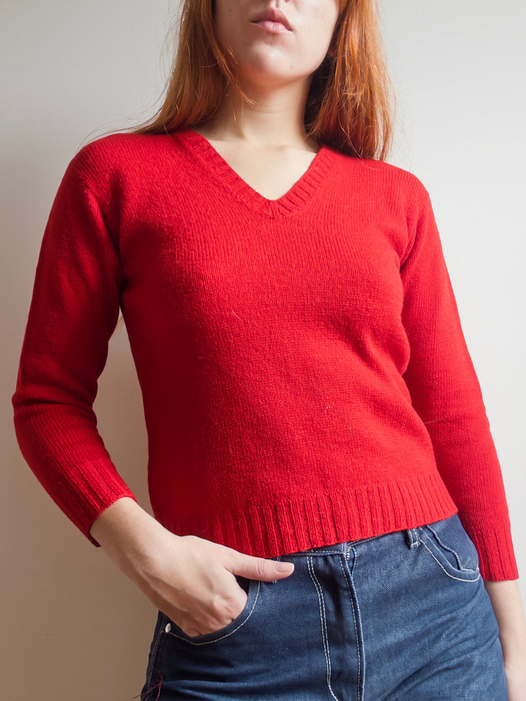 70s Red Sweater