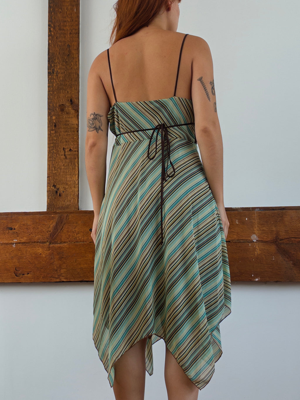 Striped Tie-Back Dress