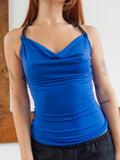 Cobalt Cowl Top