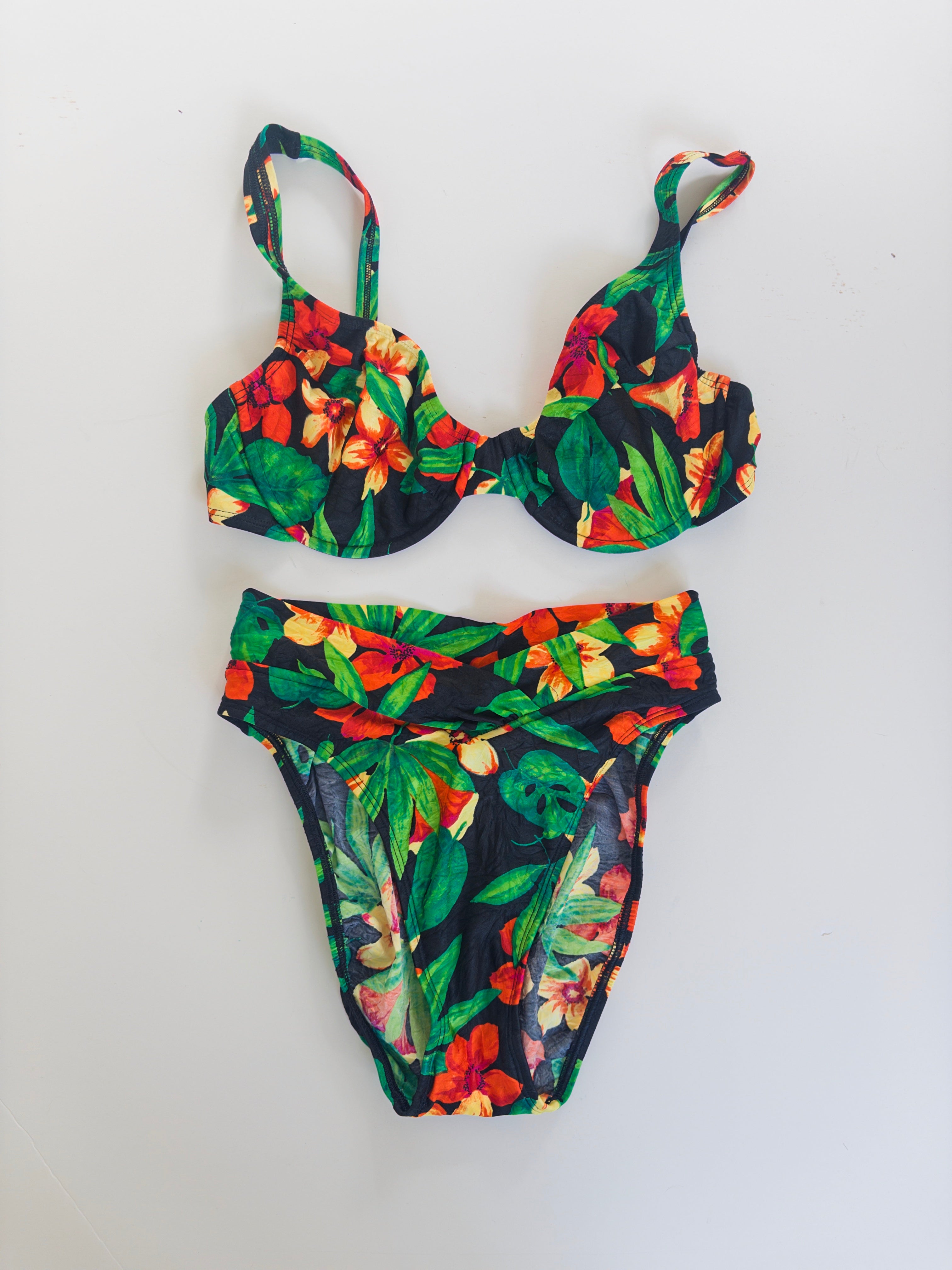 80s Floral Bikini