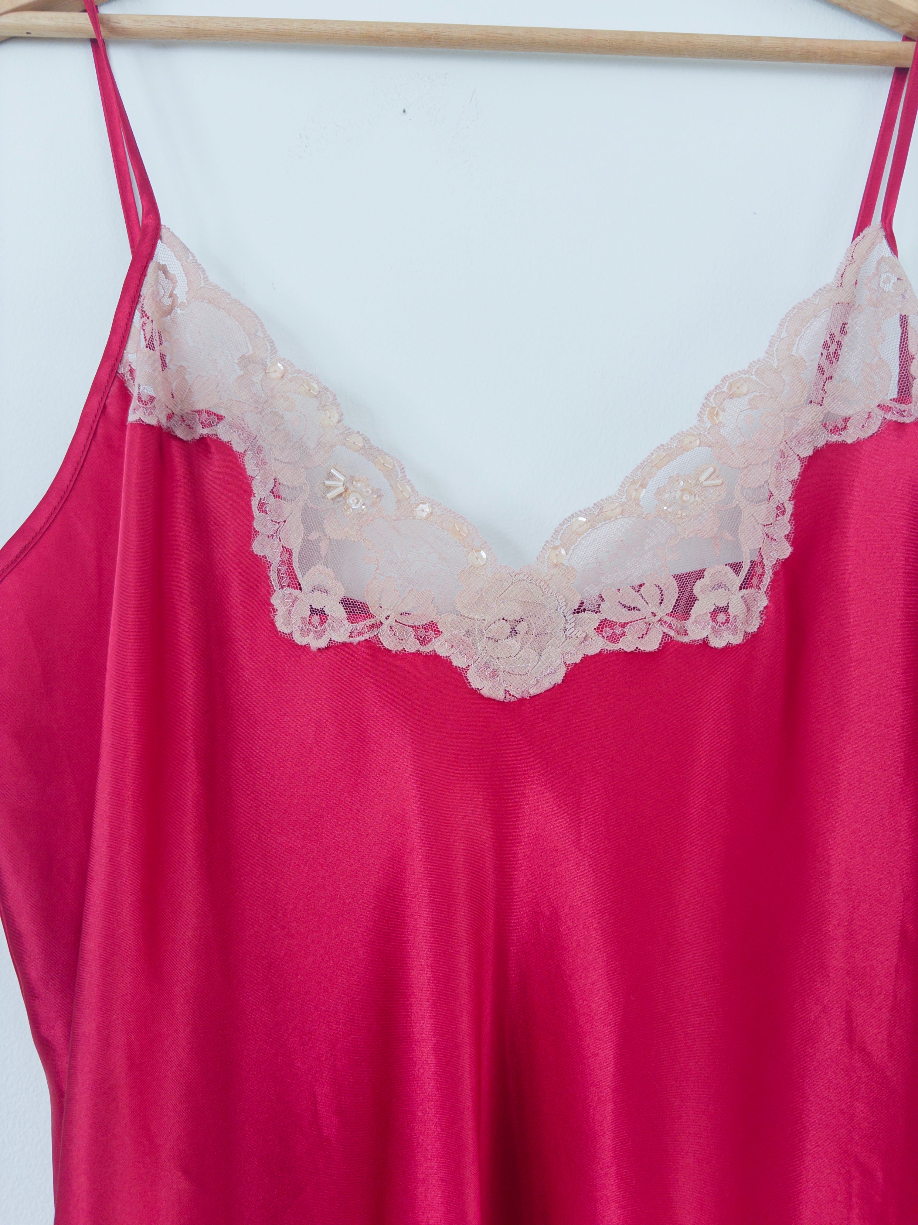 Red Mini Slip Dress