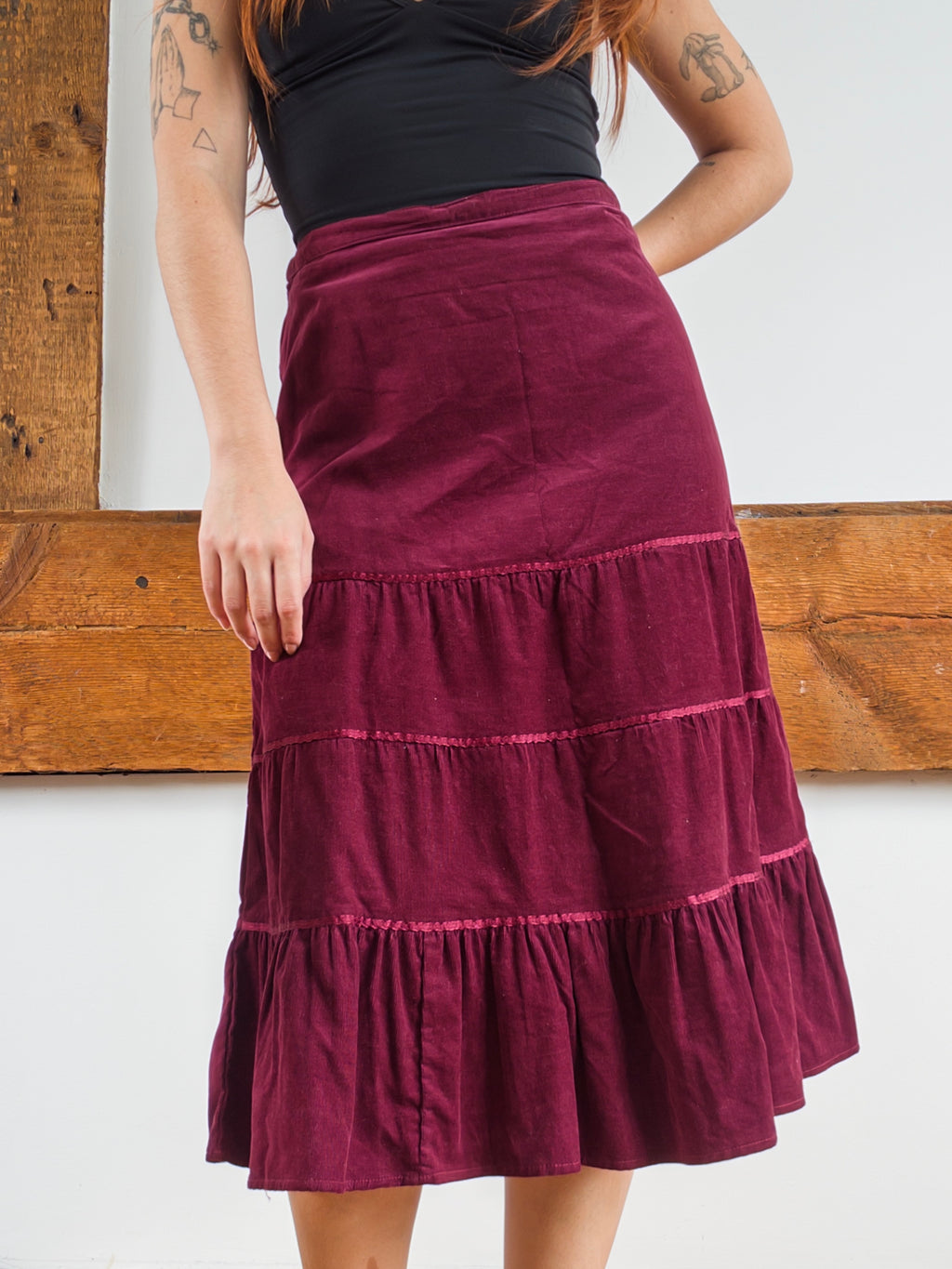 Corduroy Midi Skirt