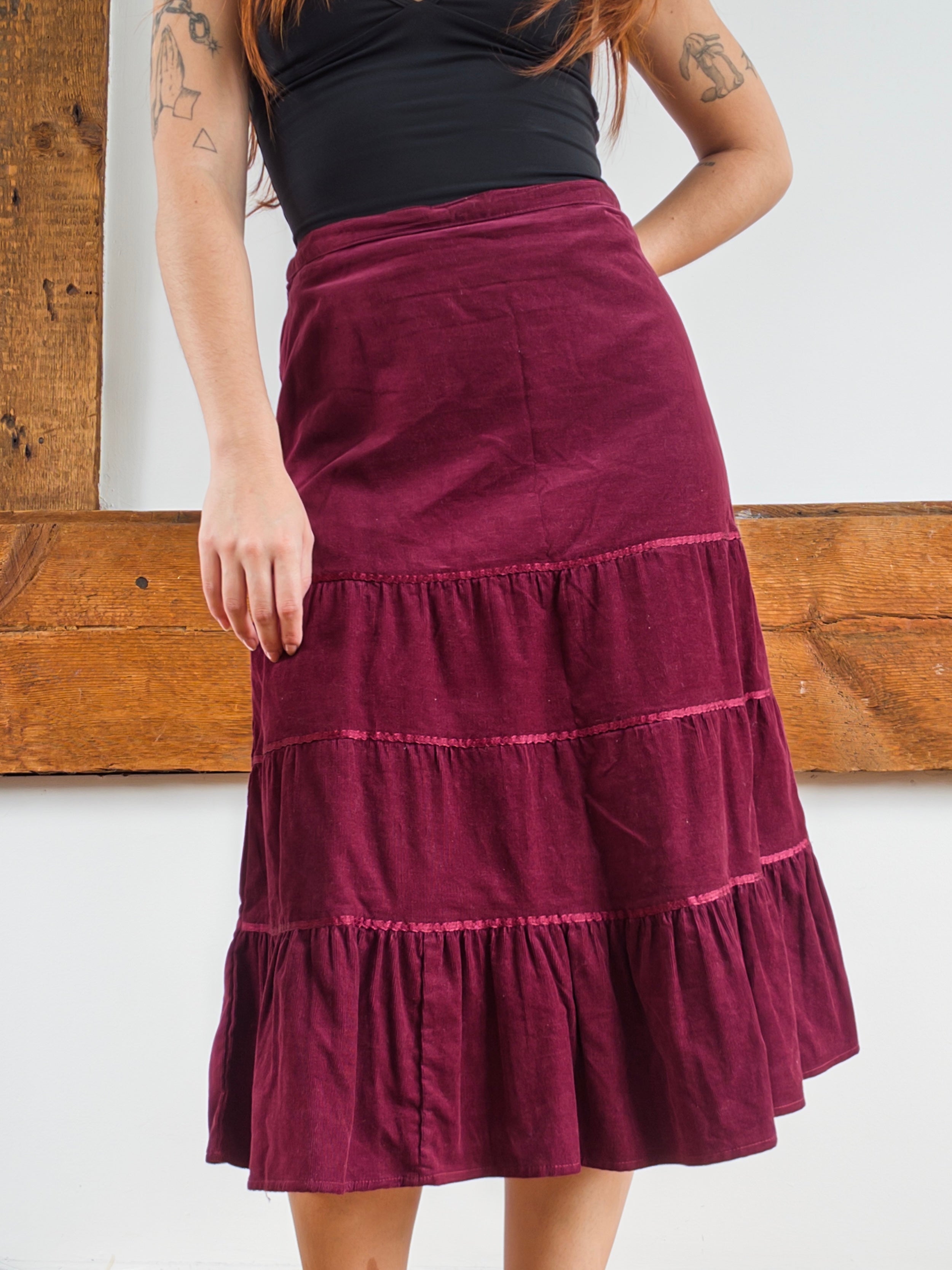 Corduroy Midi Skirt