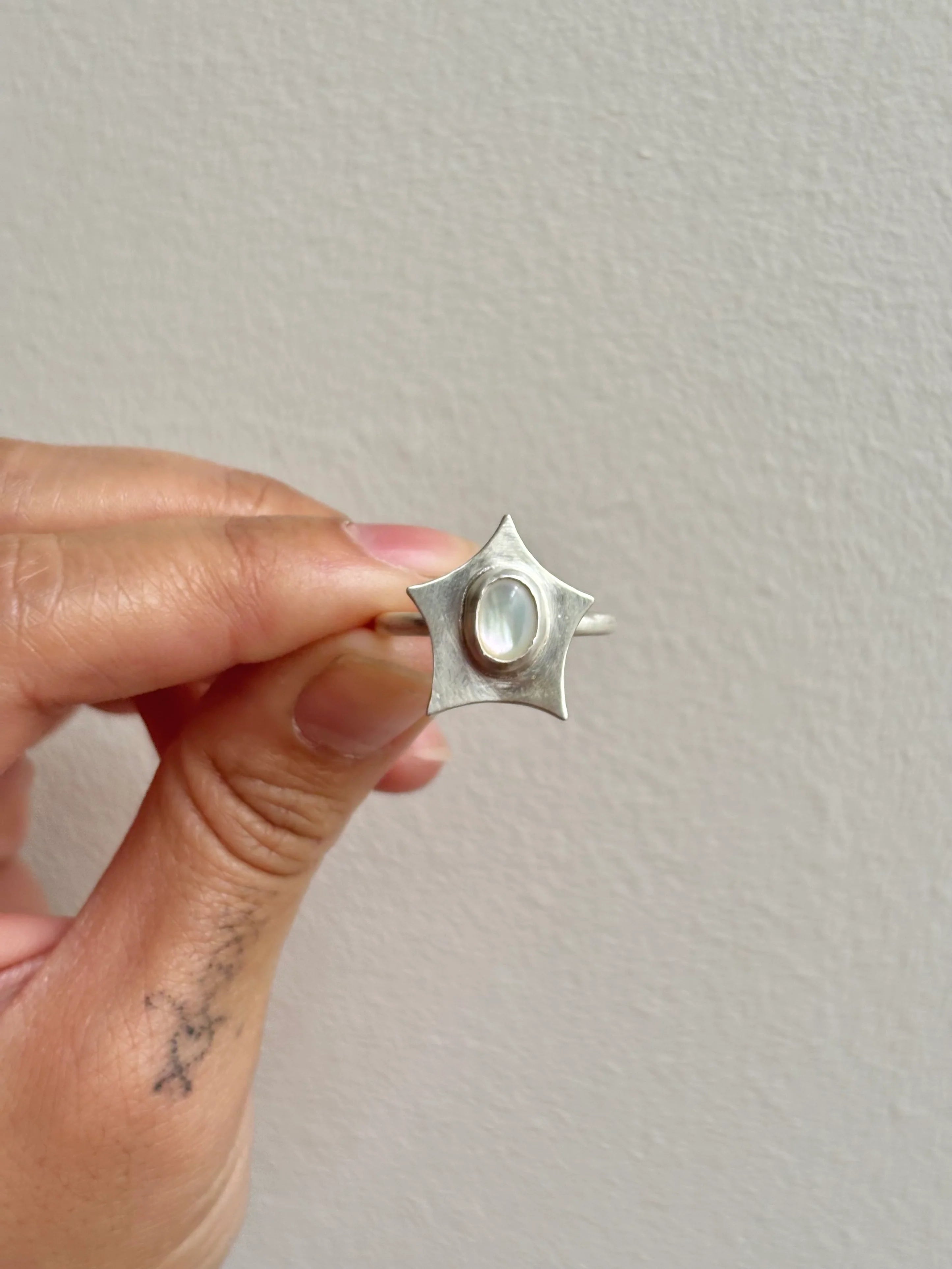 Mother of Pearl Star Ring