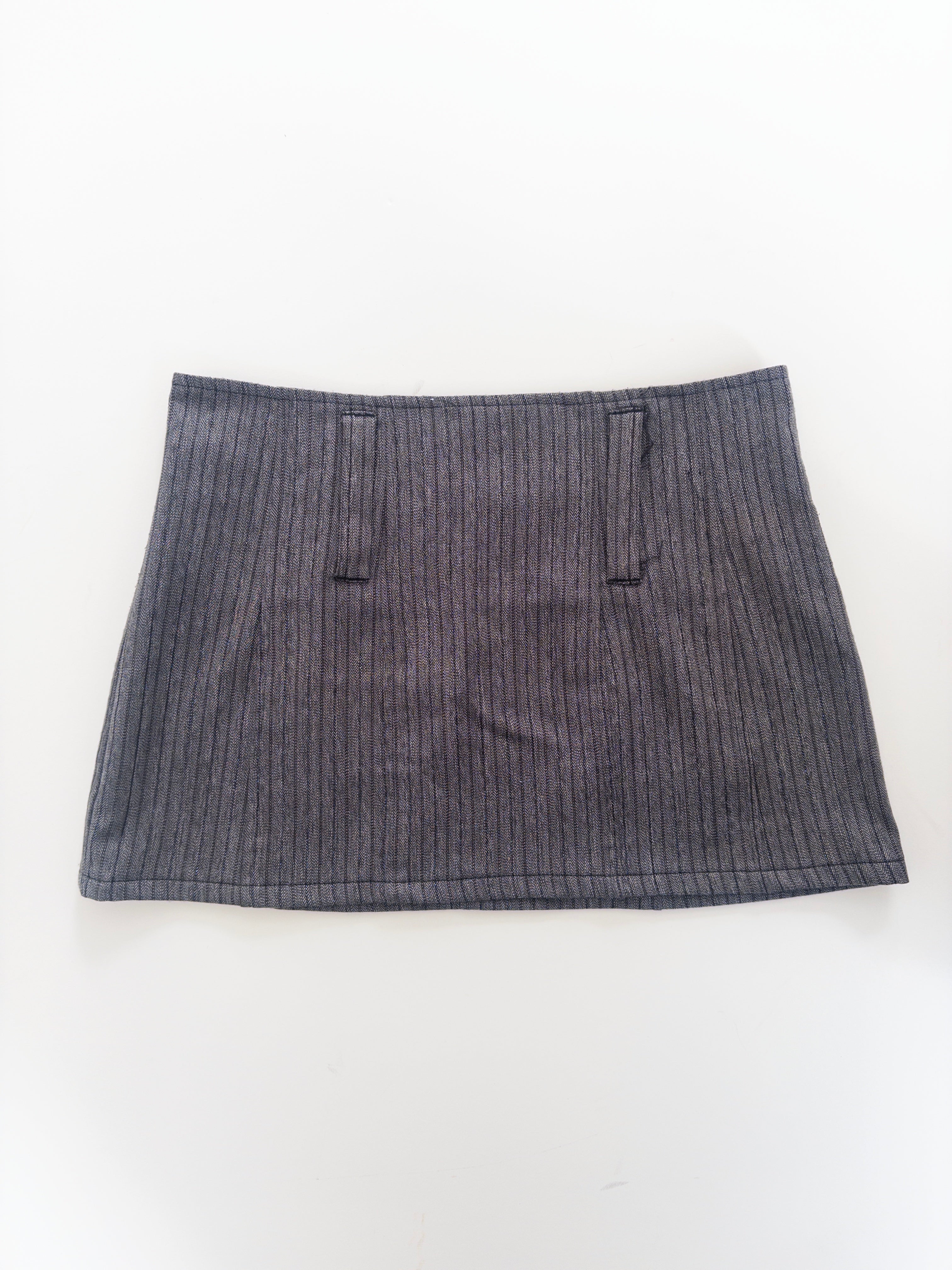 Pinstripe Micro Mini Skirt