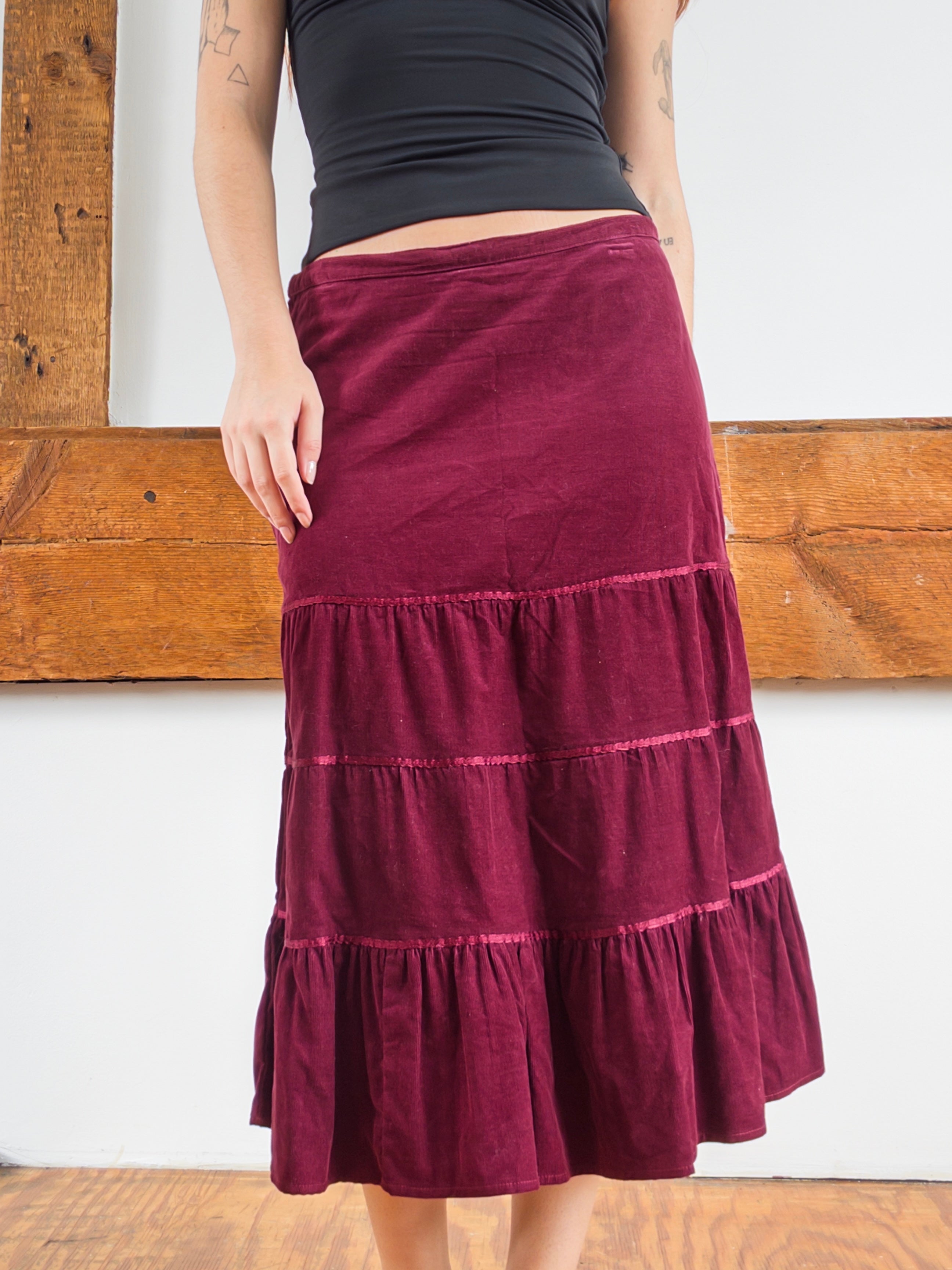 Corduroy Midi Skirt