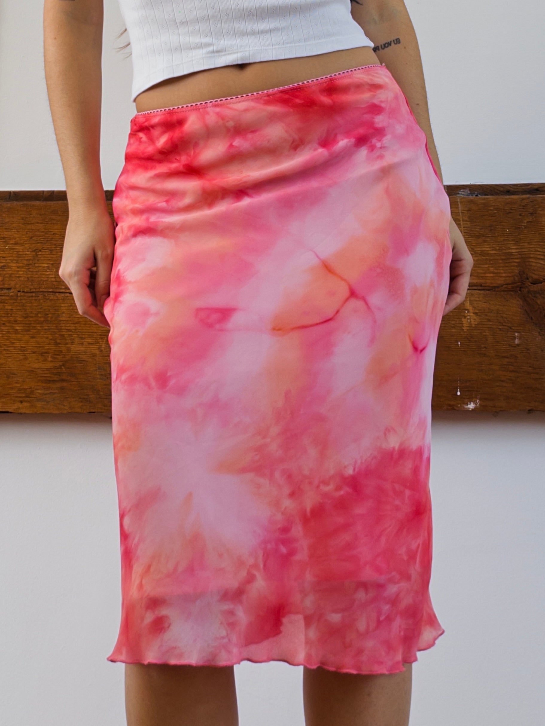Tie Dye Midi Skirt