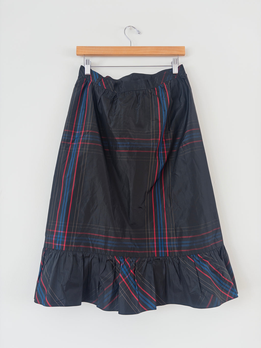 Plaid Ruffle Midi