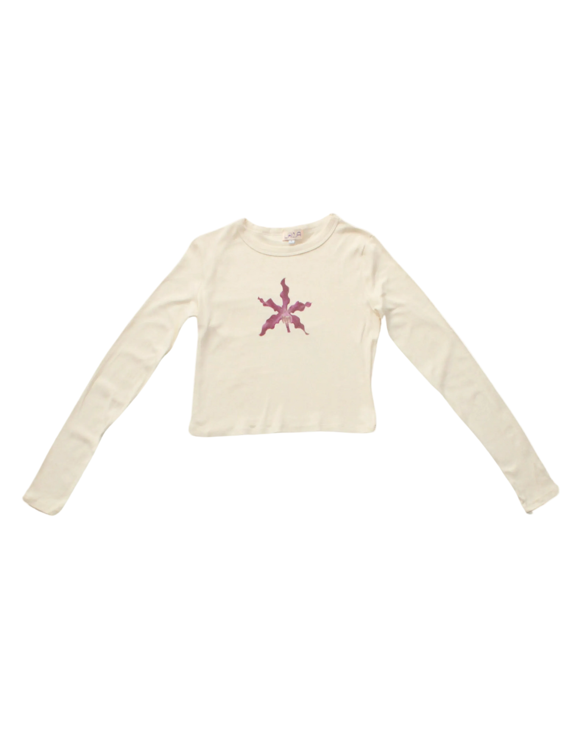 Wavy Long Sleeve Baby Tee