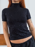 Black Sequin Turtleneck