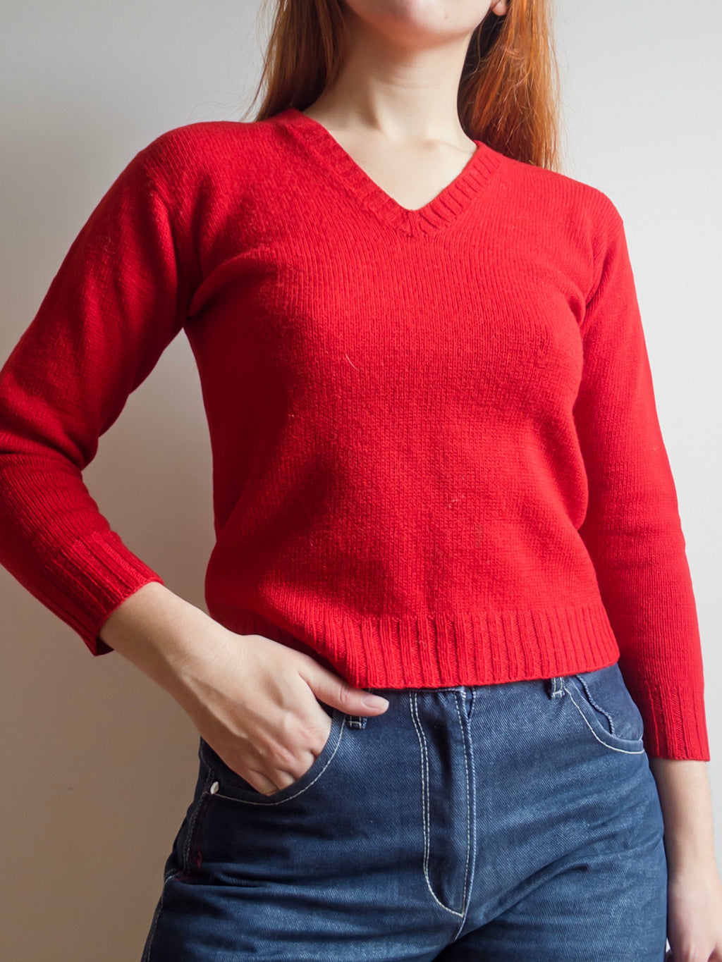 70s Red Sweater
