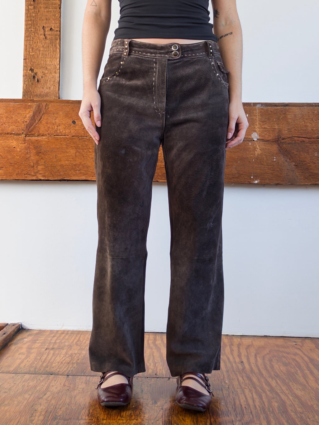 Suede Pants