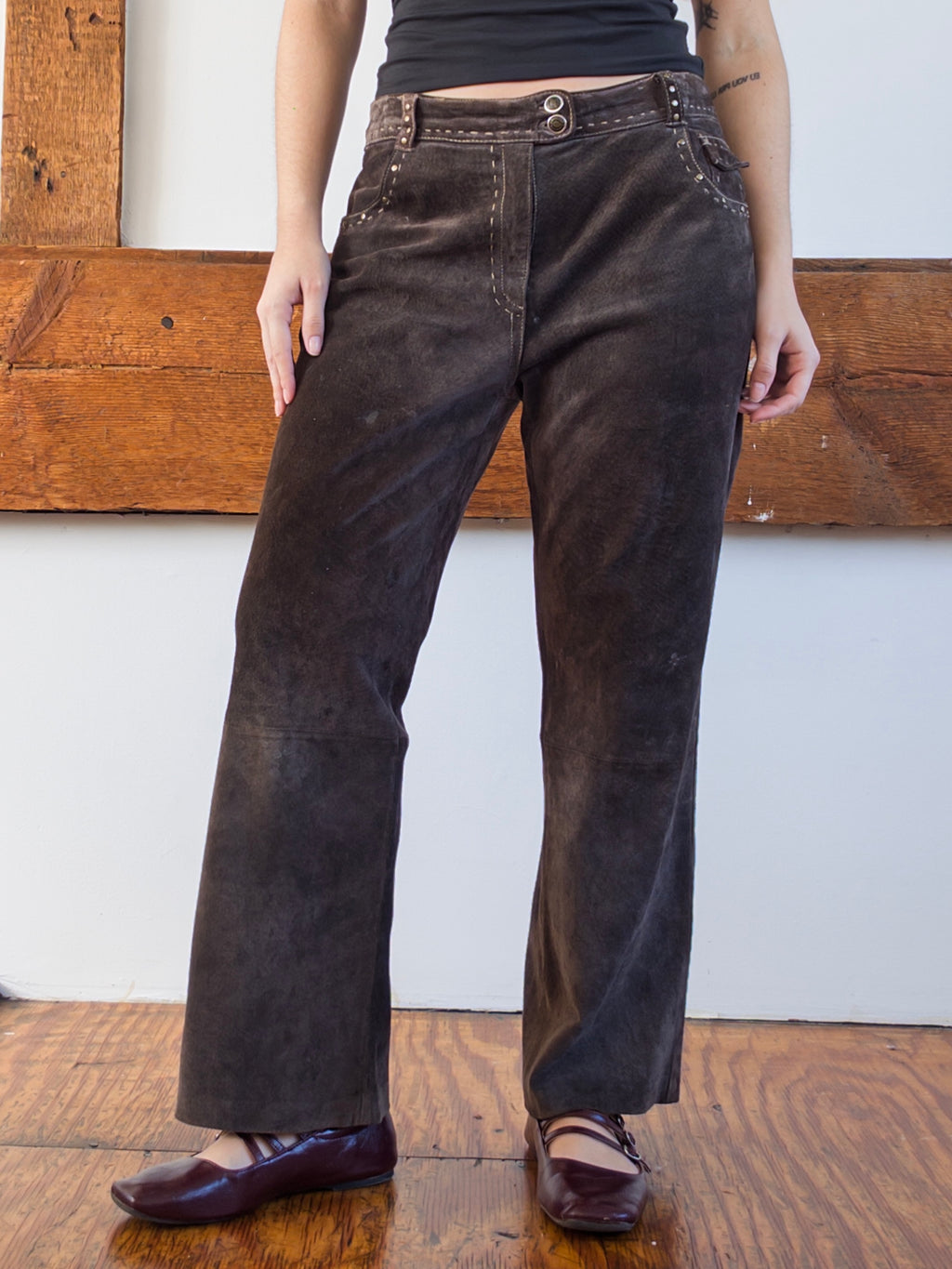 Suede Pants